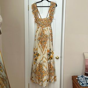 Farm Rio Floral Print Long Dress